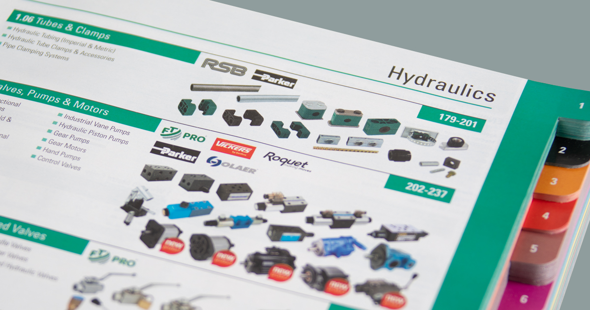 Flowtech catalogue 2024 visual search hydraulics page