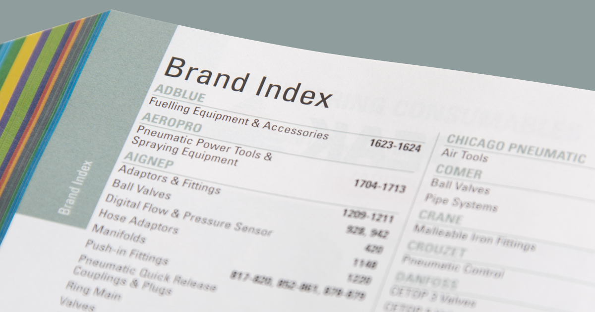 Flowtech catalogue 2024 brand index page
